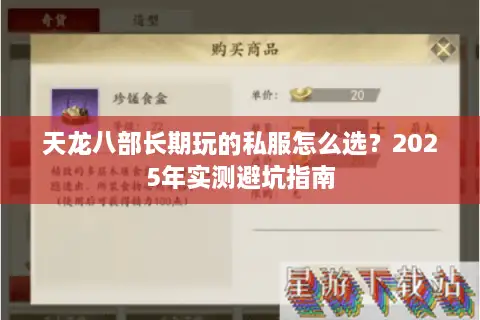 天龙八部长期玩的私服怎么选？2025年实测避坑指南