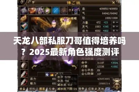 天龙八部私服刀哥值得培养吗？2025最新角色强度测评