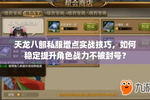 天龙八部私服增点实战技巧，如何稳定提升角色战力不被封号？