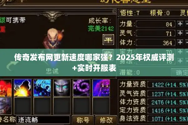 传奇发布网更新速度哪家强?2025年权威评测+实时开服表 传奇发布网更新速度哪家强?2025年权威评测+实时开服表