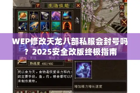 WEP修改天龙八部私服会封号吗?2025安全改版终极指南 WEP修改天龙八部私服会封号吗?2025安全改版终极指南