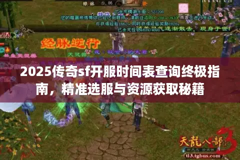 2025传奇sf开服时间表查询终极指南，精准选服与资源获取秘籍