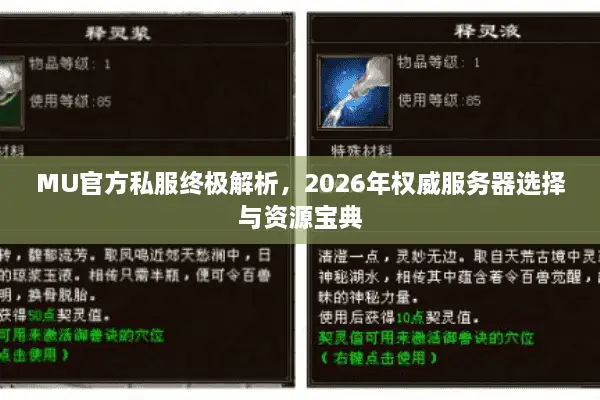 MU官方私服终极解析,2026年权威服务器选择与资源宝典 MU官方私服终极解析,2026年权威服务器选择与资源宝典