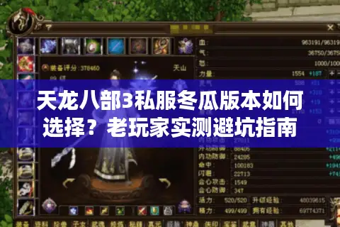 天龙八部3私服冬瓜版本如何选择？老玩家实测避坑指南
