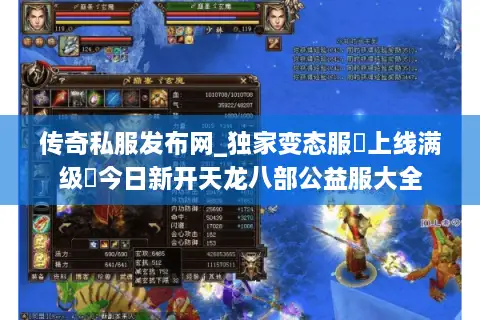 传奇私服发布网_独家变态服▶上线满级◀今日新开天龙八部公益服大全