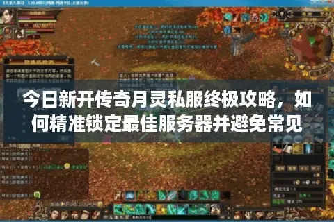今日新开传奇月灵私服终极攻略，如何精准锁定最佳服务器并避免常见陷阱？