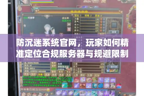防沉迷系统官网，玩家如何精准定位合规服务器与规避限制的终极指南？