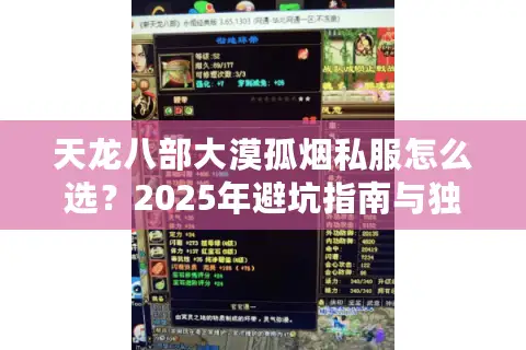 天龙八部大漠孤烟私服怎么选？2025年避坑指南与独家玩法解析