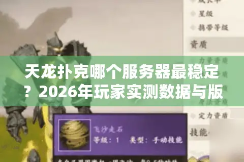 天龙扑克哪个服务器最稳定？2026年玩家实测数据与版本选择终极门道
