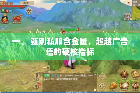 一、 甄别私服含金量，超越广告语的硬核指标