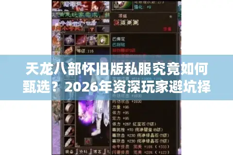 天龙八部怀旧版私服究竟如何甄选？2026年资深玩家避坑择服终极指南