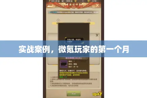实战案例，微氪玩家的第一个月