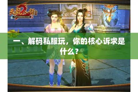 一、解码私服玩，你的核心诉求是什么？