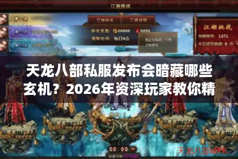 天龙八部私服发布会暗藏哪些玄机？2026年资深玩家教你精准避坑与淘金