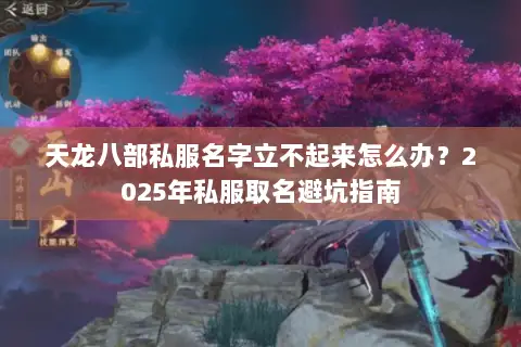 天龙八部私服名字立不起来怎么办?2025年私服取名避坑指南 天龙八部私服名字立不起来怎么办?2025年私服取名避坑指南