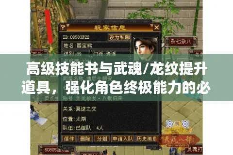 高级技能书与武魂/龙纹提升道具,强化角色终极能力的必需品 高级技能书与武魂/龙纹提升道具,强化角色终极能力的必需品