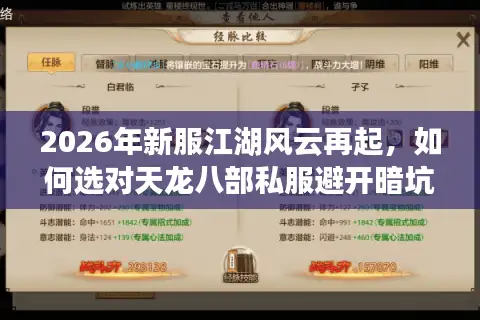 2026年新服江湖风云再起,如何选对天龙八部私服避开暗坑直达巅峰? 2026年新服江湖风云再起,如何选对天龙八部私服避开暗坑直达巅峰?