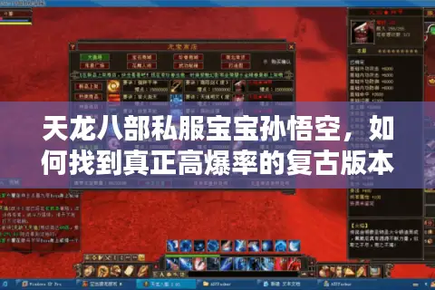 天龙八部私服宝宝孙悟空，如何找到真正高爆率的复古版本？