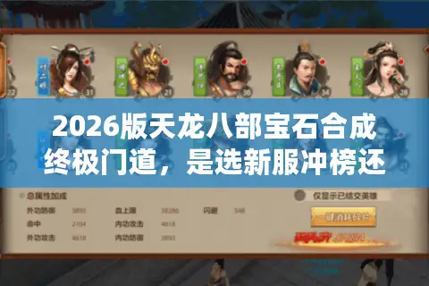 2026版天龙八部宝石合成终极门道，是选新服冲榜还是老区捡漏？
