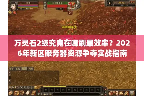 万灵石2级究竟在哪刷最效率？2026年新区服务器资源争夺实战指南