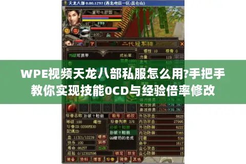WPE视频天龙八部私服怎么用?手把手教你实现技能0CD与经验倍率修改 WPE视频天龙八部私服怎么用?手把手教你实现技能0CD与经验倍率修改