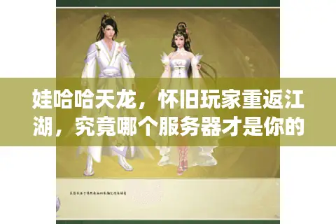 娃哈哈天龙，怀旧玩家重返江湖，究竟哪个服务器才是你的终极归宿？