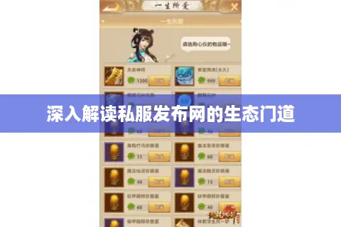 深入解读私服发布网的生态门道