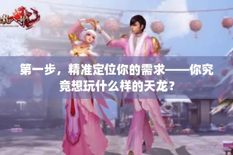 第一步，精准定位你的需求——你究竟想玩什么样的天龙？
