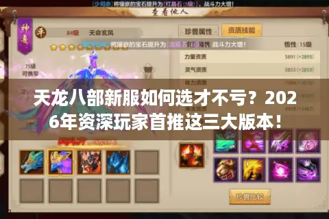 天龙八部新服如何选才不亏？2026年资深玩家首推这三大版本！