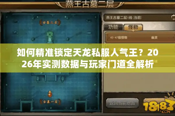 如何精准锁定天龙私服人气王？2026年实测数据与玩家门道全解析