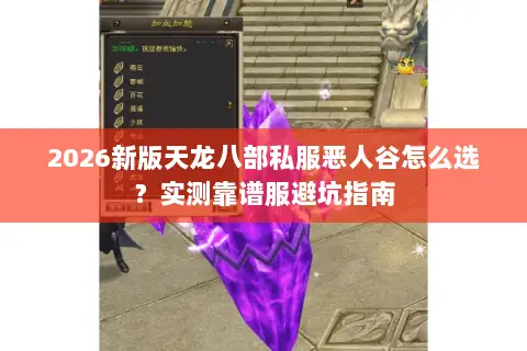 2026新版天龙八部私服恶人谷怎么选？实测靠谱服避坑指南