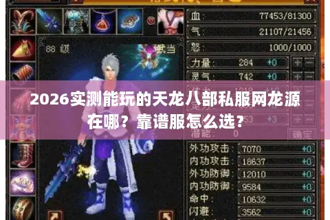 2026实测能玩的天龙八部私服网龙源在哪？靠谱服怎么选？