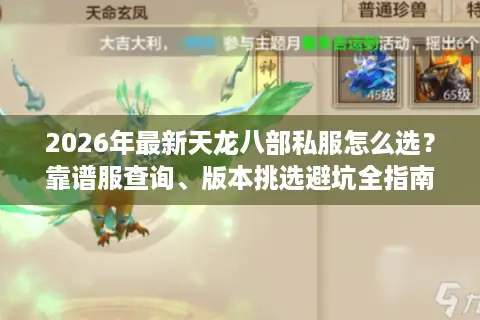 2026年最新天龙八部私服怎么选？靠谱服查询、版本挑选避坑全指南