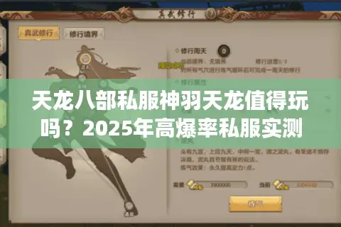 天龙八部私服神羽天龙值得玩吗?2025年高爆率私服实测报告 天龙八部私服神羽天龙值得玩吗?2025年高爆率私服实测报告