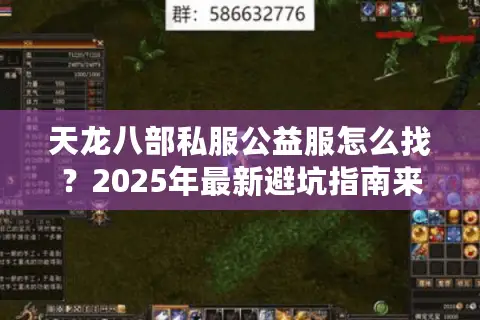天龙八部私服公益服怎么找？2025年最新避坑指南来了