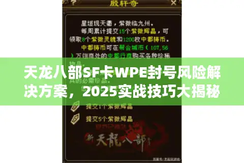 天龙八部SF卡WPE封号风险解决方案,2025实战技巧大揭秘 天龙八部SF卡WPE封号风险解决方案,2025实战技巧大揭秘