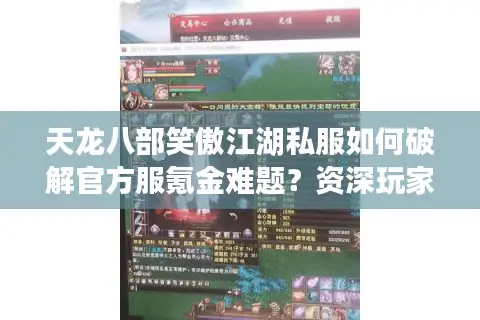 天龙八部笑傲江湖私服如何破解官方服氪金难题？资深玩家亲测攻略