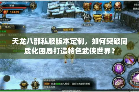 天龙八部私服版本定制，如何突破同质化困局打造特色武侠世界？
