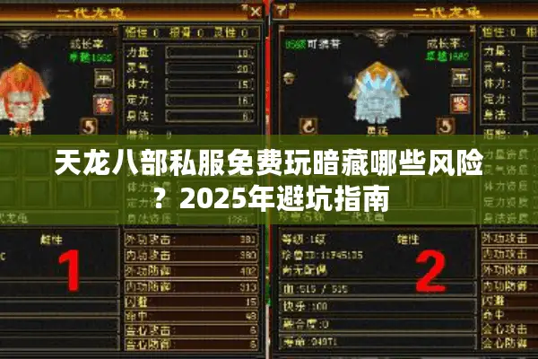 天龙八部私服免费玩暗藏哪些风险？2025年避坑指南