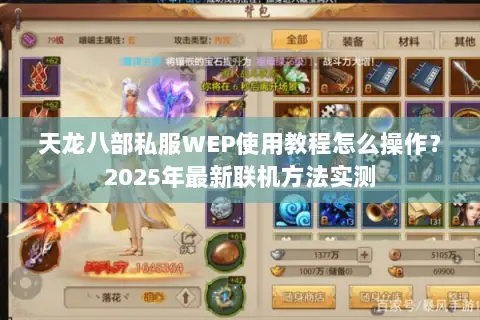 天龙八部私服WEP使用教程怎么操作?2025年最新联机方法实测 天龙八部私服WEP使用教程怎么操作?2025年最新联机方法实测