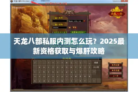 天龙八部私服内测怎么玩？2025最新资格获取与爆肝攻略
