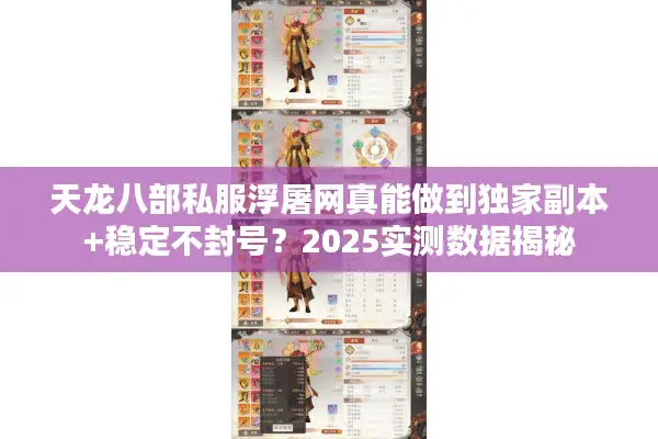 天龙八部私服浮屠网真能做到独家副本+稳定不封号？2025实测数据揭秘