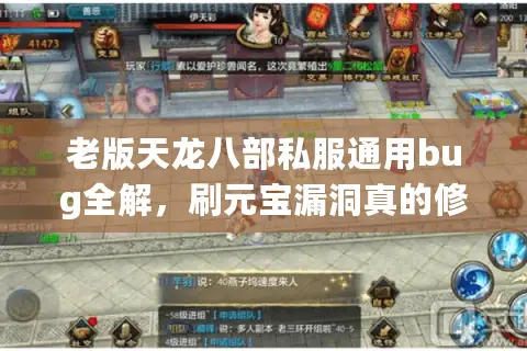 老版天龙八部私服通用bug全解，刷元宝漏洞真的修复了吗？