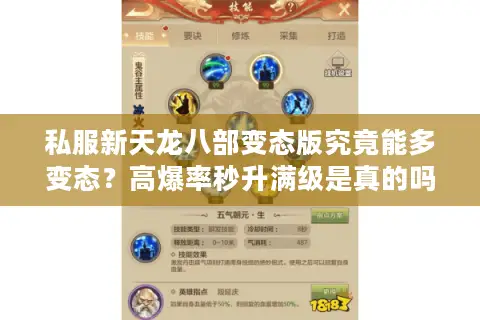 私服新天龙八部变态版究竟能多变态？高爆率秒升满级是真的吗
