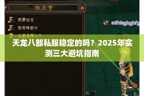 天龙八部私服稳定的吗？2025年实测三大避坑指南