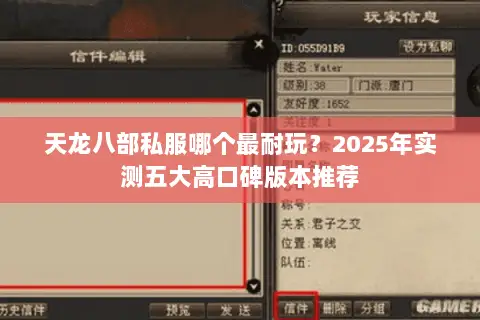 天龙八部私服哪个最耐玩？2025年实测五大高口碑版本推荐
