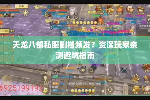 天龙八部私服删档频发？资深玩家亲测避坑指南