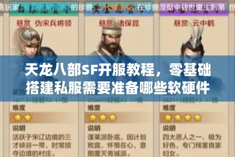 天龙八部SF开服教程，零基础搭建私服需要准备哪些软硬件？