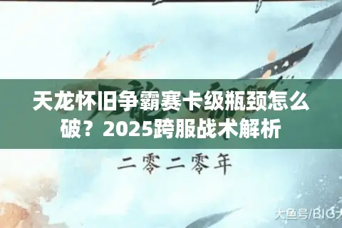 天龙怀旧争霸赛卡级瓶颈怎么破？2025跨服战术解析