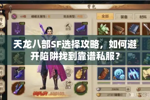 天龙八部SF选择攻略，如何避开陷阱找到靠谱私服？